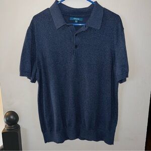 Tommy John Men’s Blue Short Sleeve Polo Shirt Size XL